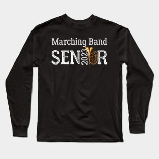 Marching Band Senior 2023 Baritone Saxophone Player Long Sleeve T-Shirt